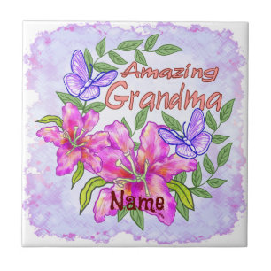 Amazing Grandma, aangepaste naam Tegeltje