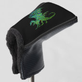 Amazing Green Dragon Mosaic Golfheadcover (3/4 voorkant)