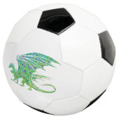 Amazing Green Dragon Mosaic Voetbal (Drie kwart)