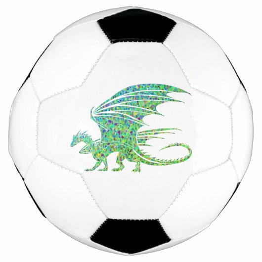Amazing Green Dragon Mosaic Voetbal (Voorkant)