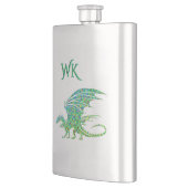 Amazing Green Mosaic Dragon Monogram  Flacon (Links)