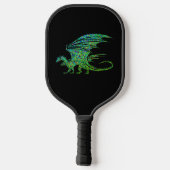 Amazing Green Mosaic Dragon Pickleball Paddle (Achterkant)