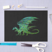 Amazing Green Mosaic Dragon Tissuepapier (Craft)