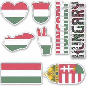 Amazing Hungary Shapes National Symbols Sticker