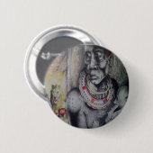 Amazing Kenyan Masai Tribe designer Button afbeeld (Voorkant /achterkant)