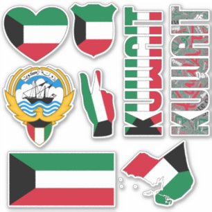 Amazing Kuwait Shapes National Symbols Sticker