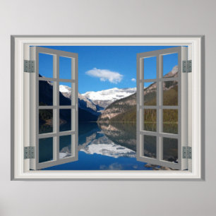 Amazing Lake Louise Mountain Fab Window Poster