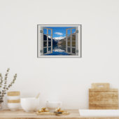 Amazing Lake Louise Mountain Fab Window Poster (Keuken)