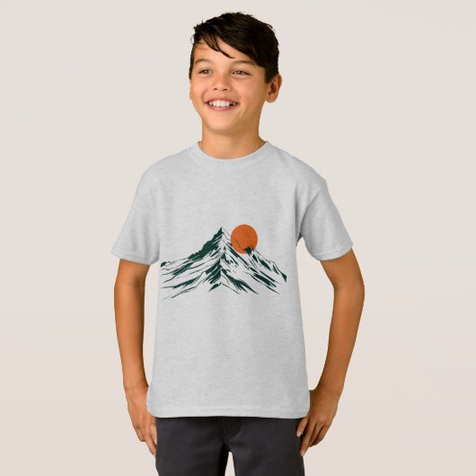 Amazing Landscape Kinderen Basic T-shirt (Voorkant volledig)