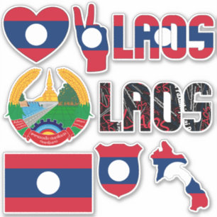 Amazing Laos Shapes National Symbols Sticker