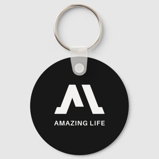 Amazing Life Monochrome A Logo Sleutelhanger (Voorkant)