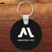 Amazing Life Monochrome A Logo Sleutelhanger (Voorkant)