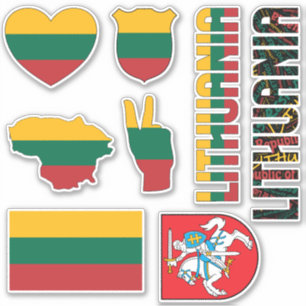 Amazing Litouwen Shapes National Symbols Sticker