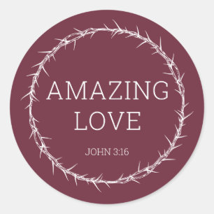 Amazing Love - Jesus Christus Easter Crown of Thor Ronde Sticker