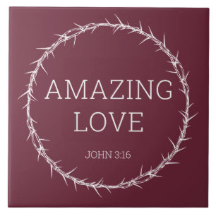 Amazing Love - Jesus Christus Easter Crown of Thor Tegeltje
