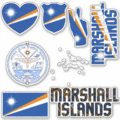 Amazing Marshall Islands Shapes National Sticker (Voorkant)