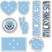 Amazing Micronesia Shapes National Symbols Sticker (Voorkant)
