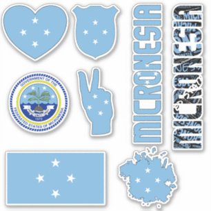 Amazing Micronesia Shapes National Symbols Sticker