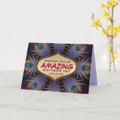Amazing Moederdag Feathers Art Kaart (Gele Bloem)