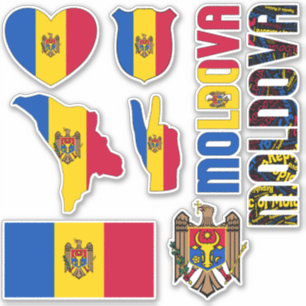 Amazing Moldova Shapes National Symbols Sticker