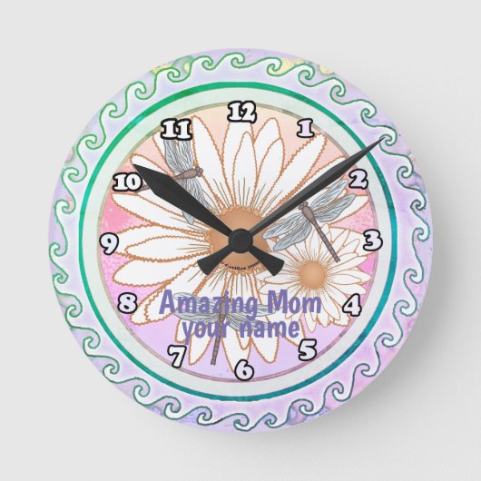 Amazing Mom custom Ronde Klok (Voorkant)