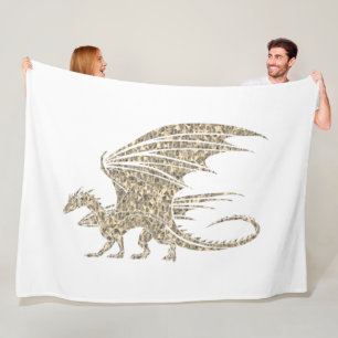 Amazing Mosaic Dragon Golden Fleece Deken