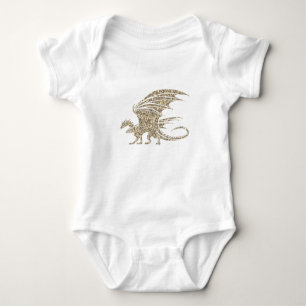 Amazing Mosaic Dragon Golden Romper