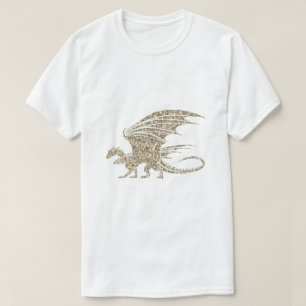 Amazing Mosaic Dragon Golden T-shirt
