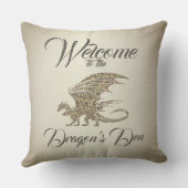 Amazing Mosaic Dragon Golden Welcome Kussen (Achterkant)