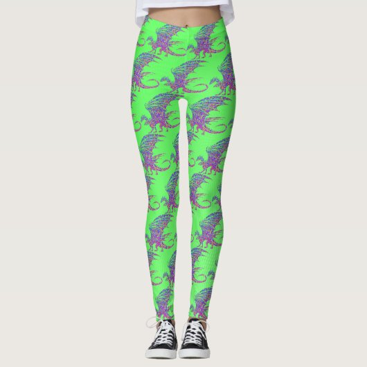 Amazing Mosaic Dragon Leggings (Voorkant)