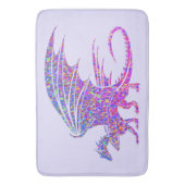 Amazing Mosaic Dragon Paars Badmat (Voorkant Verticaal)