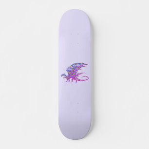 Amazing Mosaic Dragon Paars Skateboard