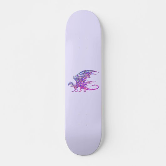 Amazing Mosaic Dragon Paars Skateboard (Voorkant)