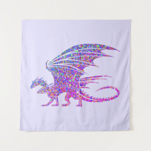 Amazing Mosaic Dragon Paars Wandkleed