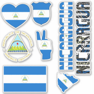 Amazing Nicaragua Shapes National Symbols Sticker