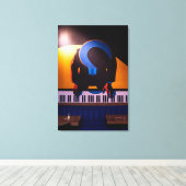 Amazing Piano Canvas Afdruk (Insitu (Houten vloer))