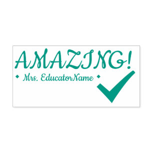 "AMAZING!" + Rubberstempel van de educator Zelfinktende Stempel