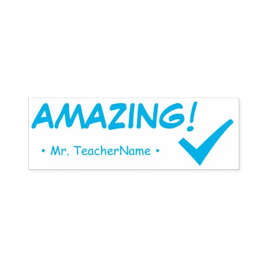 "AMAZING!" + Rubberstempel van schoolleraar Zelfinktende Stempel (Design)