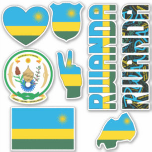 Amazing Rwanda Shapes National Symbols Sticker