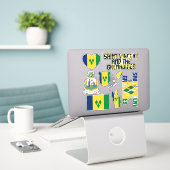Amazing Saint Vincent en de Grenadines Sticker (Laptop op bureau)