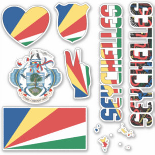 Amazing Seychellen Shapes National Symbols Sticker