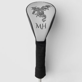 Amazing Silver Dragon Monogram Golfheadcover