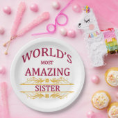 Amazing Sister Papieren Bordje (Feest)