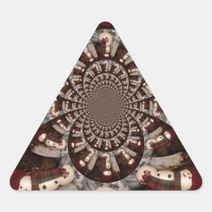 Amazing Snowman Driehoek Sticker