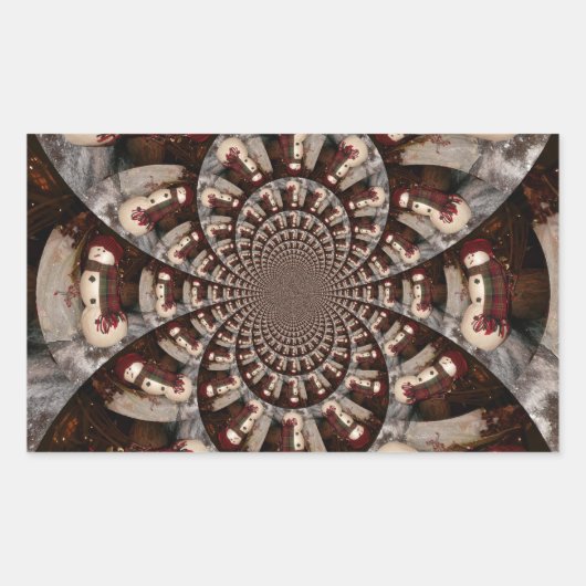 Amazing Snowman Rechthoekige Sticker (Voorkant)