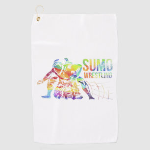 Amazing Sumo Wrestling Training Rikishi Japan Golfhanddoek
