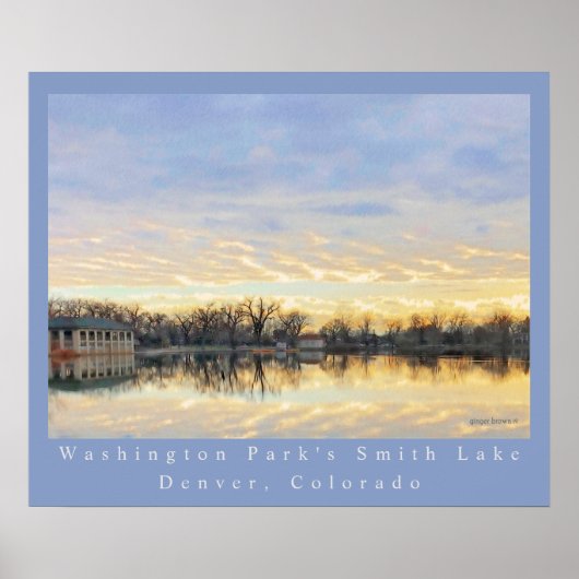 Amazing Sunset over Washington Park Denver CO Poster (Voorkant)