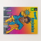 Amazing Superheld Birthday Photo Perfect Kinder Legpuzzel (Horizontaal)
