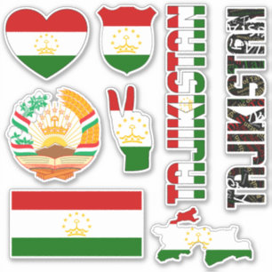 Amazing Tajikistan Shapes National Symbols Sticker