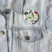 Amazing Travel Collage Ronde Button 5,7 Cm (In situ)